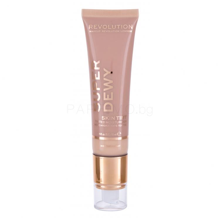 Makeup Revolution London Superdewy Skin Tint Фон дьо тен за жени 55 ml Нюанс Medium Light