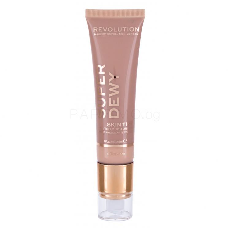 Makeup Revolution London Superdewy Skin Tint Фон дьо тен за жени 55 ml Нюанс Medium Tan