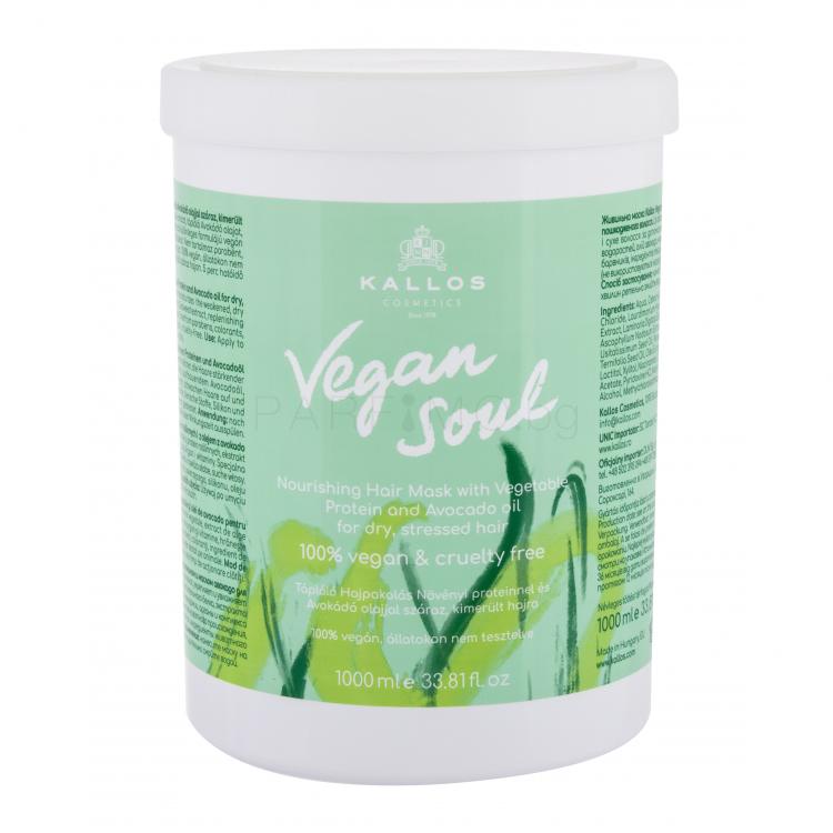 Kallos Cosmetics Vegan Soul Nourishing Маска за коса за жени 1000 ml