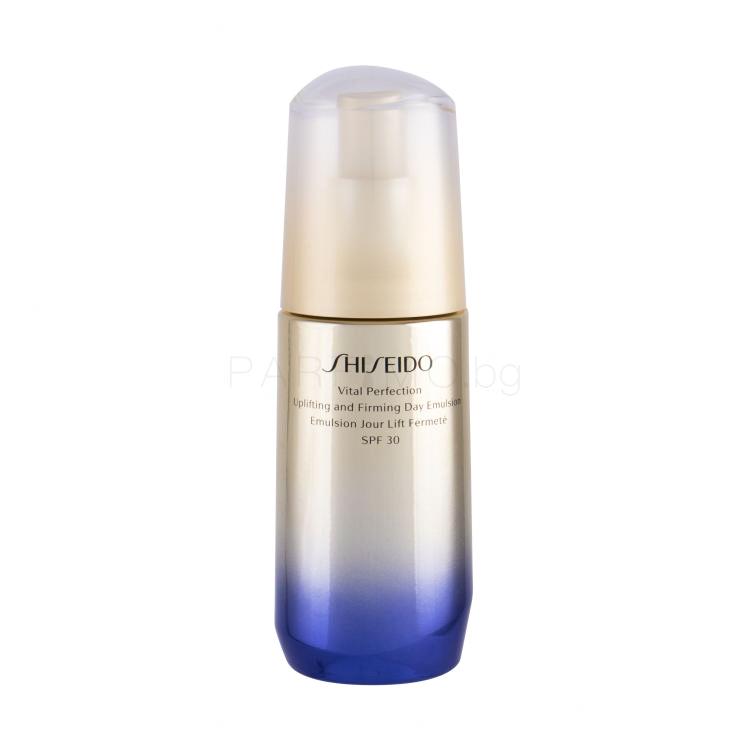 Shiseido Vital Perfection Uplifting And Firming Emulsion SPF30 Серум за лице за жени 75 ml увредена кутия