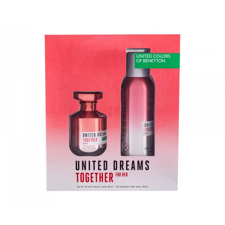 Benetton United Dreams Together Подаръчен комплект EDT 80 ml + дезодорант 150 ml