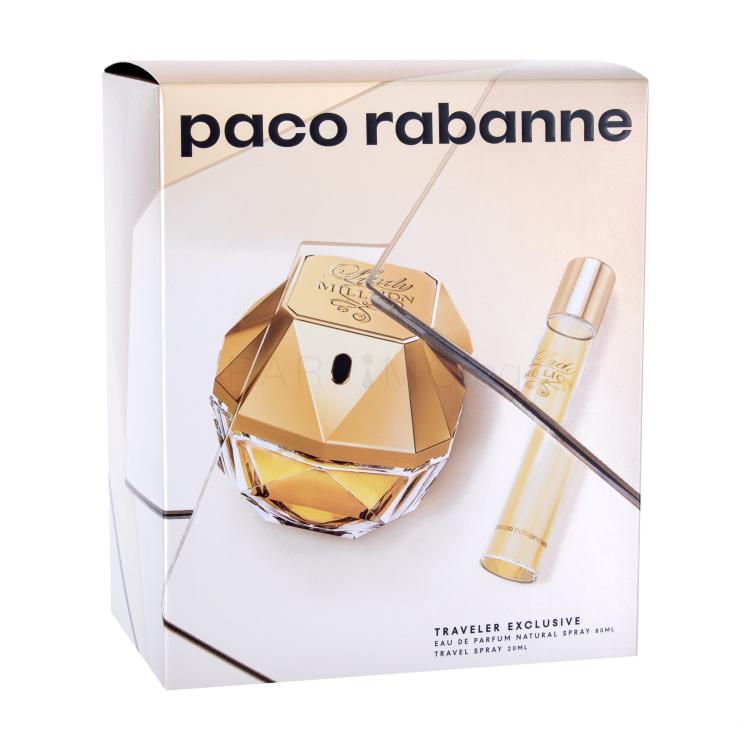 Paco Rabanne Lady Million Подаръчен комплект EDP 80 ml + EDP 20 ml увредена кутия