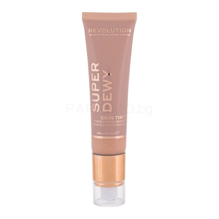 Makeup Revolution London Superdewy Skin Tint Фон дьо тен за жени 55 ml Нюанс Medium