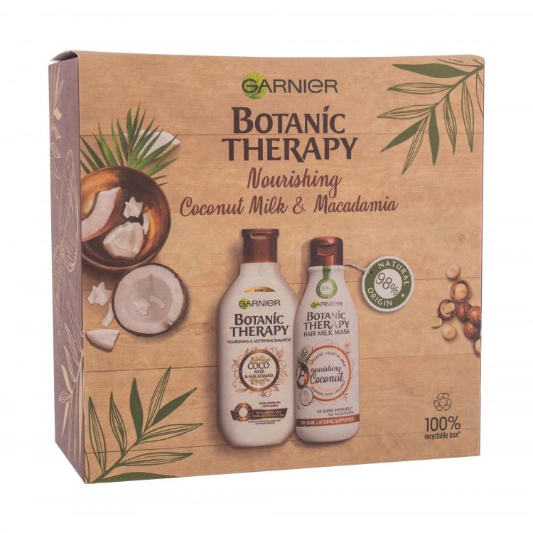 Garnier Botanic Therapy Coconut Milk &amp; Macadamia Подаръчен комплект шампоан Botanic Therapy Nourishing Shampoo 250 ml + маска за коса Botanic Therapy Nourishing Mask 250 ml