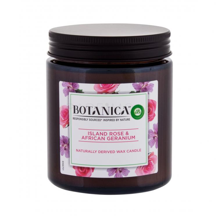 Air Wick Botanica Island Rose &amp; African Geranium Ароматна свещ 205 g