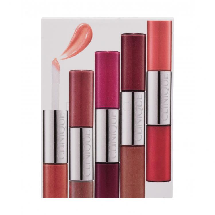 Clinique Clinique Pop Splash™ Lip Gloss + Hydration Подаръчен комплект блясък за устни 2,8 ml Rosewater/Juicy Apple + блясък за устни 2,8 ml Sorbet/Fruity + блясък за устни 2,8 ml Watermelon/Vino + блясък за устни 2,8 ml Adore U/Fireberry + блясък за устни 2,8 ml Air Kiss/Bonfire