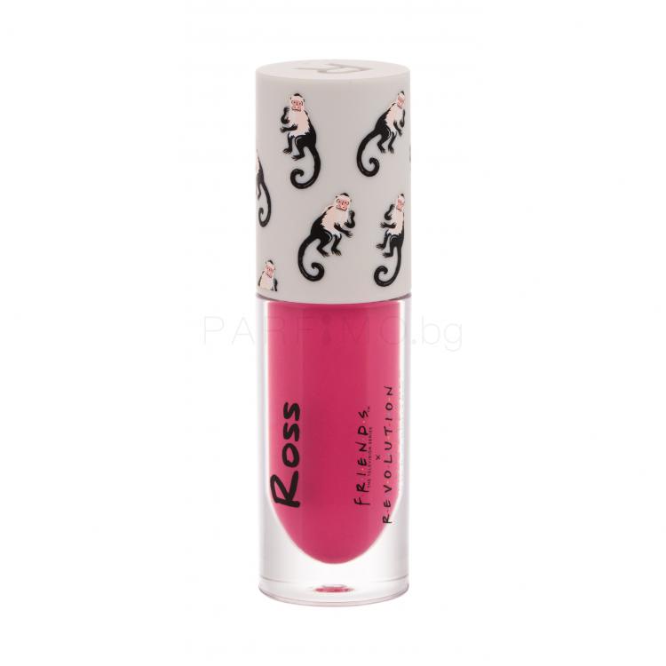 Makeup Revolution London X Friends Блясък за устни за жени 4,6 ml Нюанс Ross