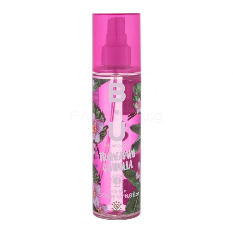 B.U. Oh My Body! Frangipani &amp; Vanilla Спрей за тяло за жени 200 ml