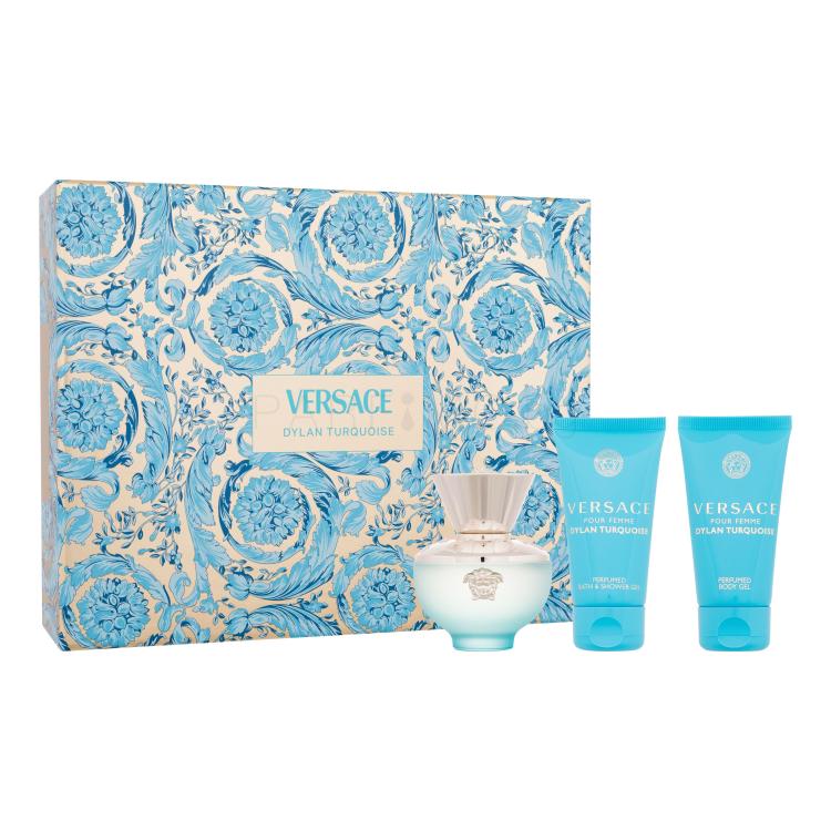 Versace Pour Femme Dylan Turquoise Подаръчен комплект EDT 50 ml + душ гел 50 ml + гел за тяло 50 ml