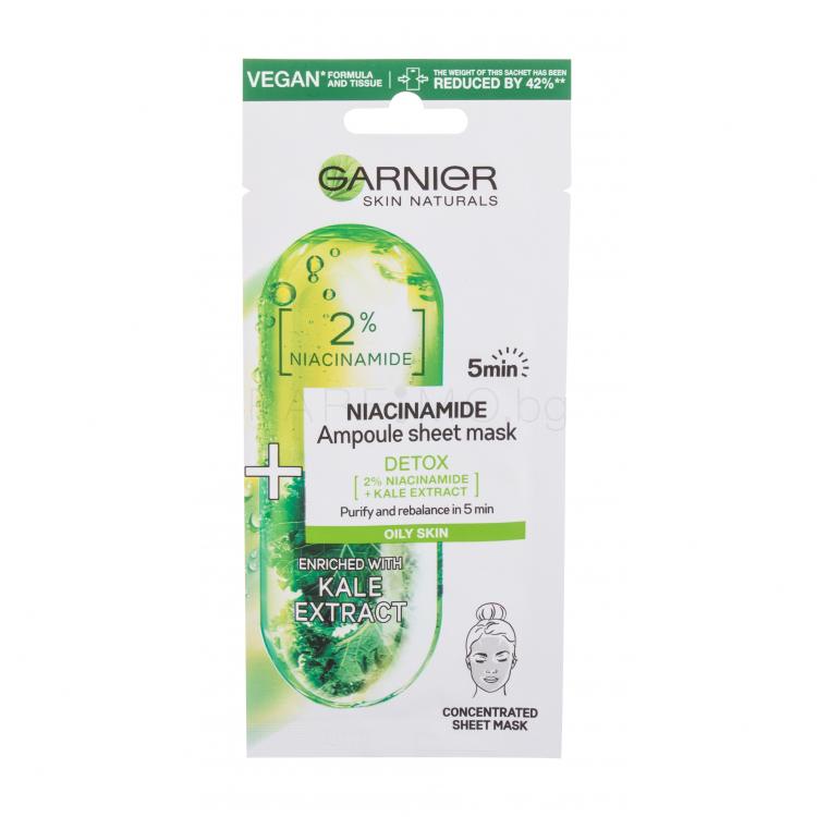 Garnier Skin Naturals Niacinamide Ampoule Маска за лице за жени 1 бр