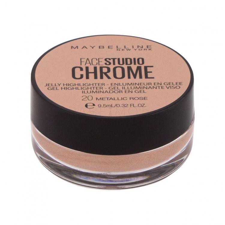 Maybelline FaceStudio Chrome Хайлайтър за жени 9,5 ml Нюанс 20 Metallic Rose