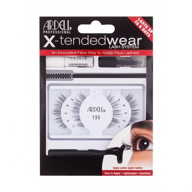 Ardell X-Tended Wear Lash System 135 Изкуствени мигли за жени Нюанс Black Комплект