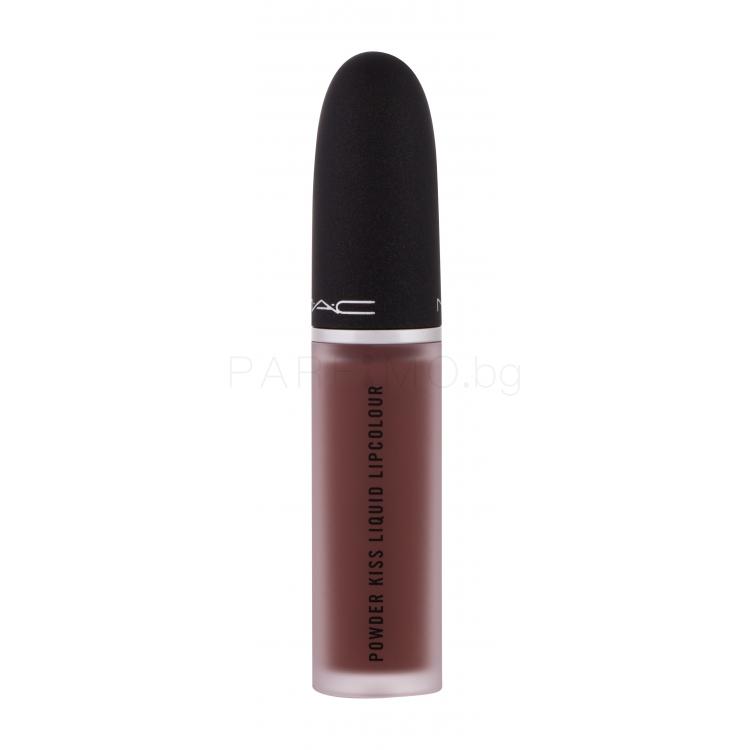 MAC Powder Kiss Liquid Червило за жени 5 ml Нюанс 997 Over The Taupe