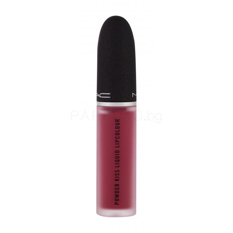 MAC Powder Kiss Liquid Червило за жени 5 ml Нюанс 988 A Little Tamed