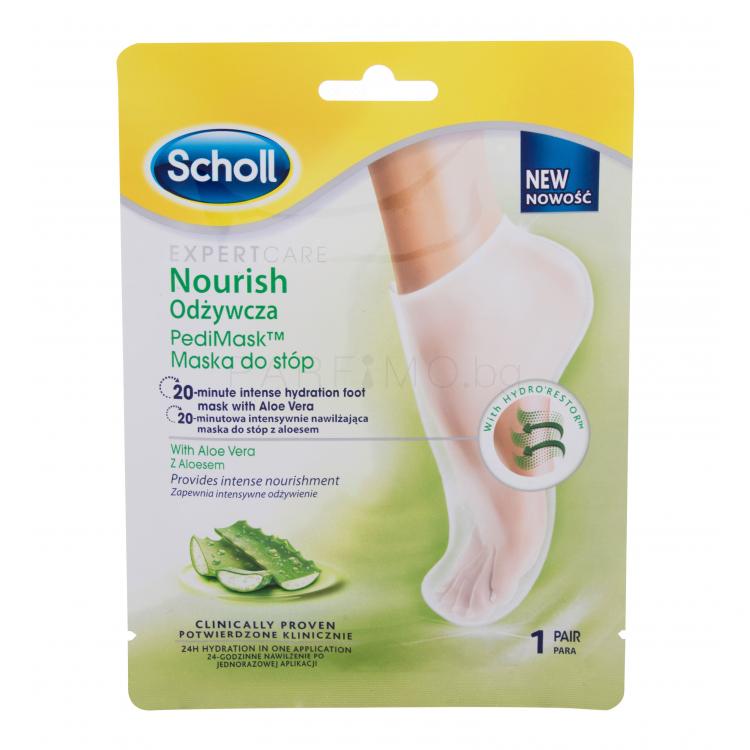 Scholl Expert Care Nourishing Foot Mask Aloe Vera Маска за крака за жени 1 бр