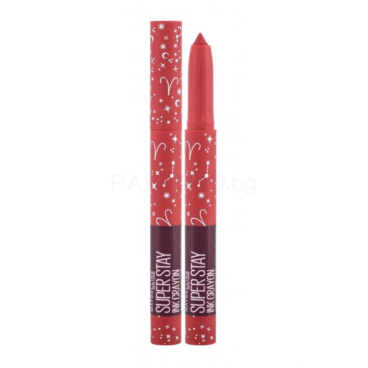 Maybelline Superstay Ink Crayon Matte Zodiac Червило за жени 1,5 g Нюанс 45 Hustle In Heels