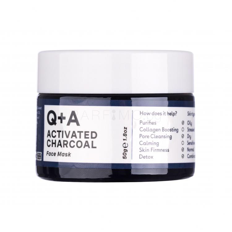 Q+A Activated Charcoal Маска за лице за жени 50 g