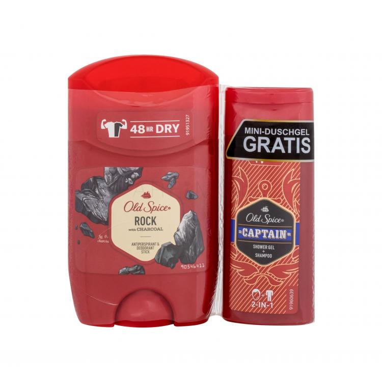 Old Spice Rock Antiperspirant &amp; Deodorant Подаръчен комплект део стик 50 ml + душ гел Captain 50 ml