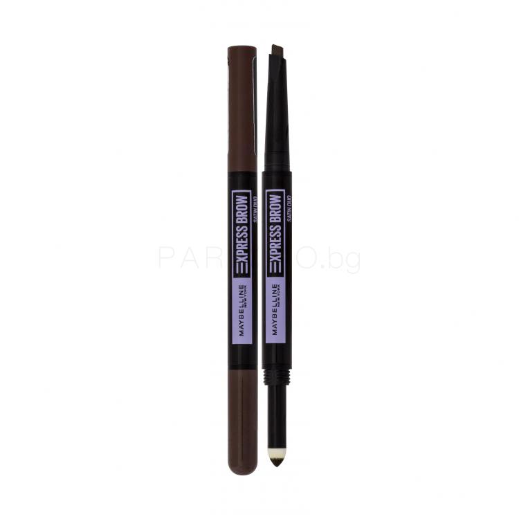 Maybelline Express Brow Satin Duo Молив за вежди за жени 0,71 g Нюанс Dark Brown