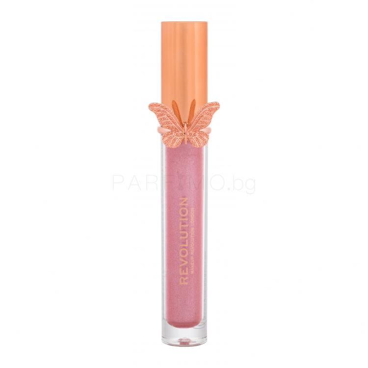 Makeup Revolution London Butterfly Блясък за устни за жени 5,5 ml Нюанс Evolve