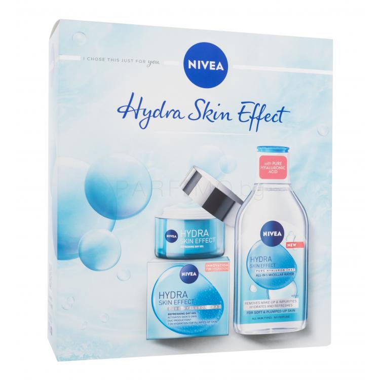 Nivea Hydra Skin Effect Подаръчен комплект дневен гел за лице Hydra Skin Effect 50 ml + мицеларна вода Hydra Skin Effect 400 ml