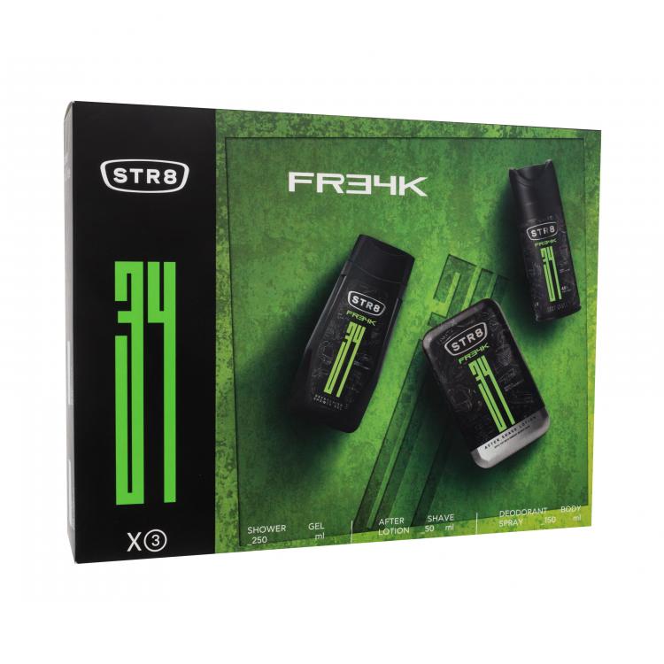 STR8 FREAK SET2 Подаръчен комплект одеколон 50 ml + душ гел 250 ml + дезодорант 150 ml