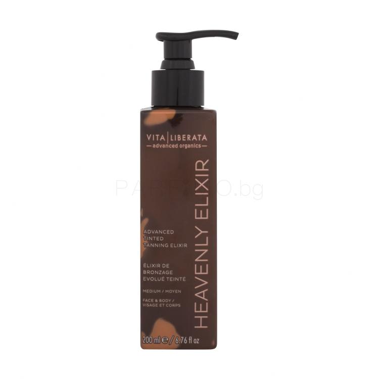 Vita Liberata Heavenly Elixir Advanced Tinted Tanning Elixir Face &amp; Body Автобронзант за жени 200 ml Нюанс Medium