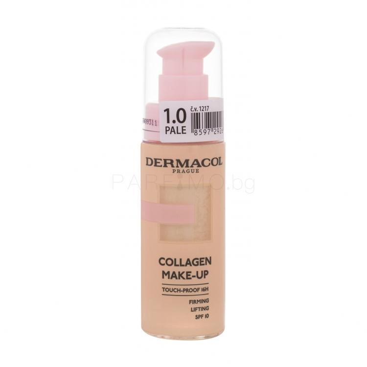 Dermacol Collagen Make-up SPF10 Фон дьо тен за жени 20 ml Нюанс Pale 1.0