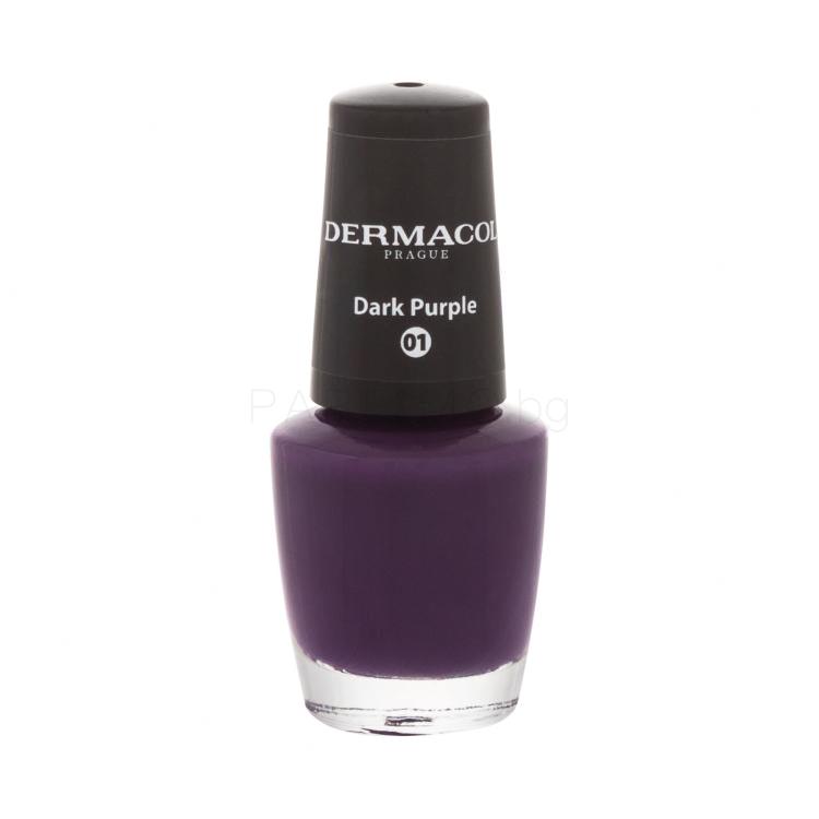 Dermacol Nail Polish Mini Autumn Limited Edition Лак за нокти за жени 5 ml Нюанс 01 Dark Purple