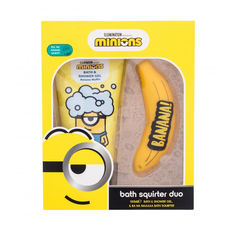 Minions Bath Squirter Duo Подаръчен комплект душ гел Minions Bath &amp; Shower Gel Banana Muffin 150 ml + играчка за вана