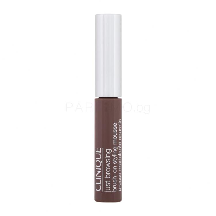 Clinique Just Browsing Brush-On-Styling Mousse Спирала за вежди за жени 2 ml Нюанс 02 Light Brown