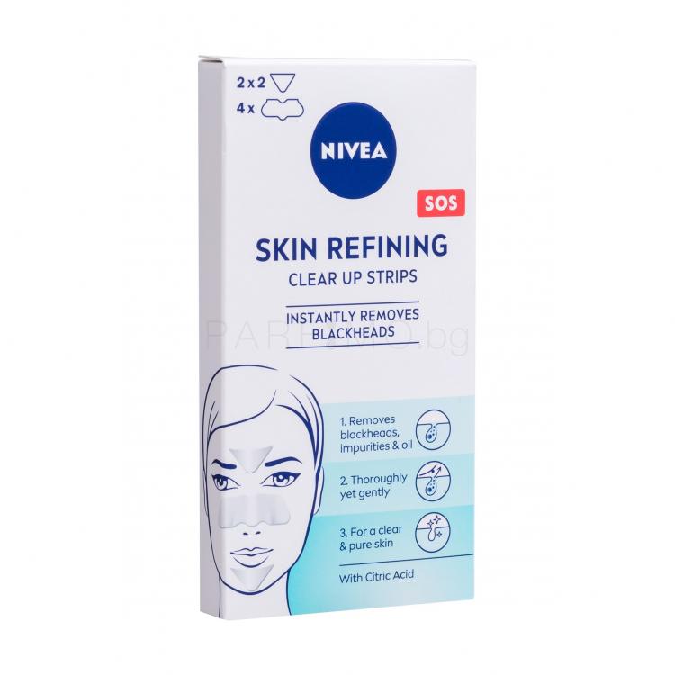 Nivea Skin Refining SOS Clear Up Strips Локална грижа за жени 8 бр