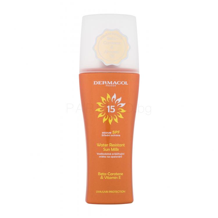 Dermacol Sun Water Resistant Milk Spray SPF15 Слънцезащитна козметика за тяло 200 ml