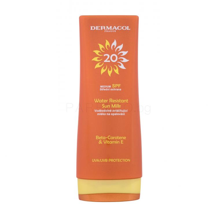 Dermacol Sun Water Resistant Milk SPF20 Слънцезащитна козметика за тяло 200 ml