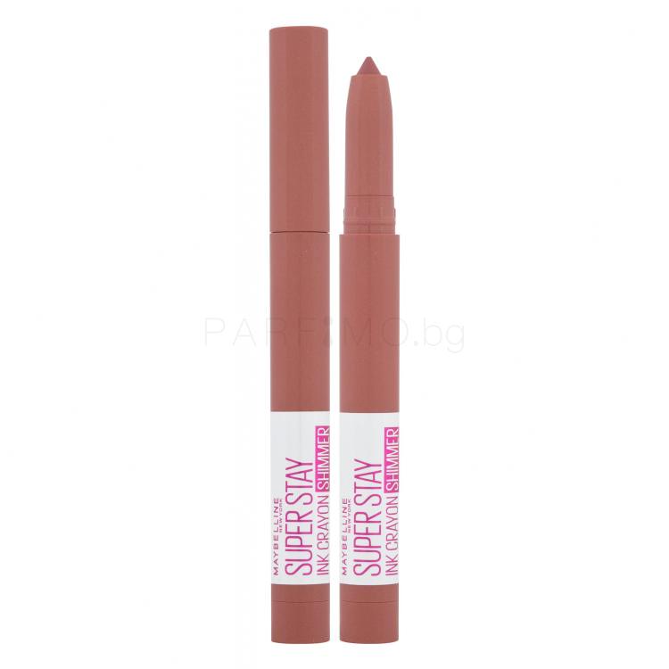 Maybelline Superstay Ink Crayon Shimmer Birthday Edition Червило за жени 1,5 g Нюанс 185 Piece Of A Cake