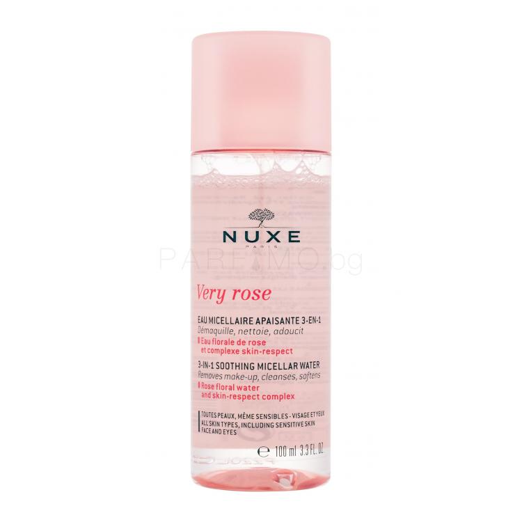 NUXE Very Rose 3-In-1 Soothing Мицеларна вода за жени 100 ml