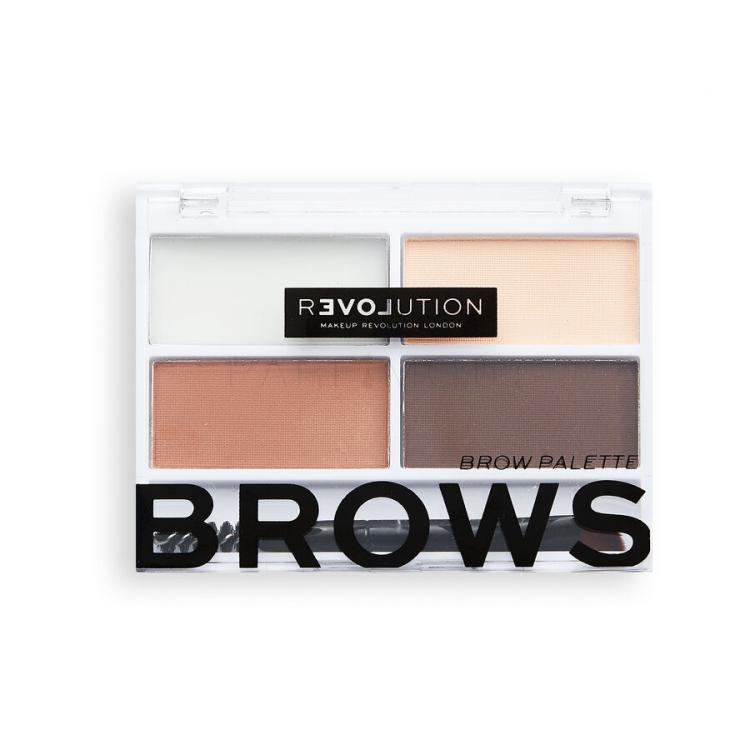 Revolution Relove Colour Cult Brows Комплекти и палитри за вежди за жени 3,2 g Нюанс Medium