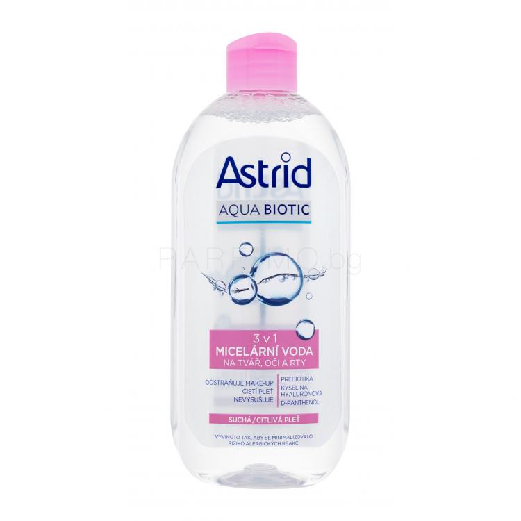 Astrid Aqua Biotic 3in1 Micellar Water Dry/Sensitive Skin Мицеларна вода за жени 400 ml