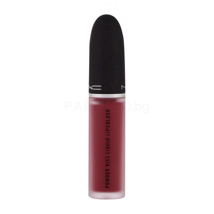 MAC Powder Kiss Liquid Червило за жени 5 ml Нюанс 991 Devoted To Chili