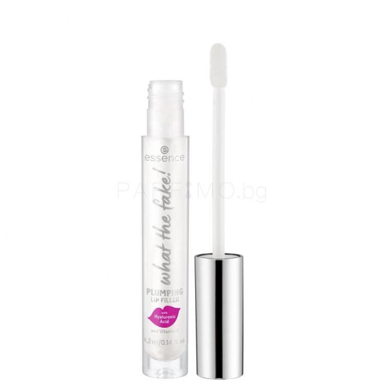 Essence What The Fake! Plumping Lip Filler Блясък за устни за жени 4,2 ml Нюанс 01 Oh my plump!