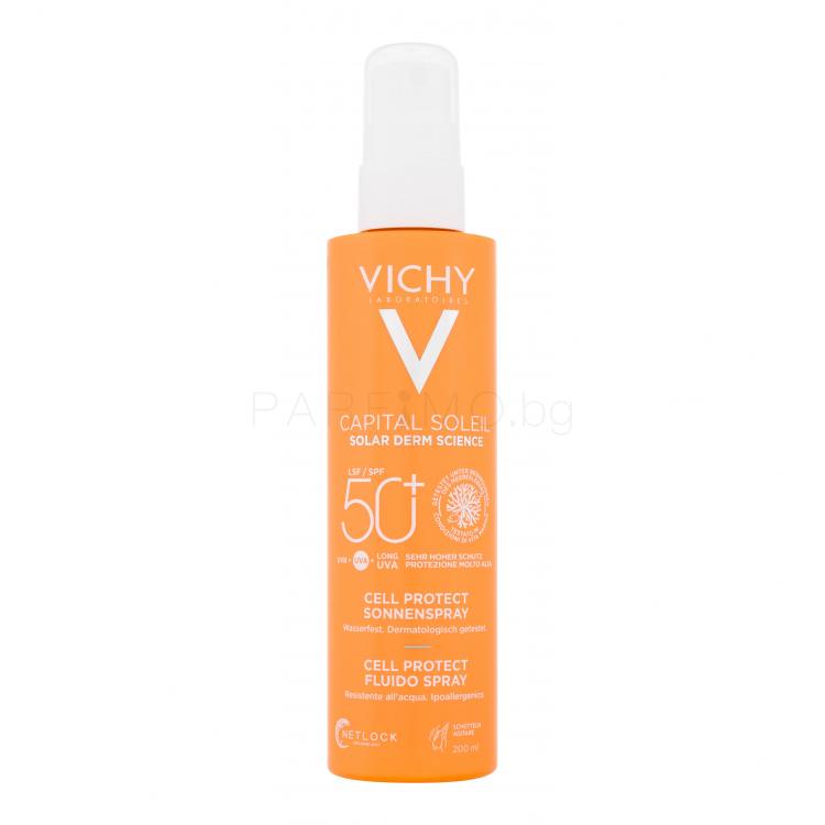 Vichy Capital Soleil Cell Protect Water Fluid Spray SPF50+ Слънцезащитна козметика за тяло 200 ml