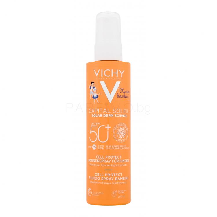 Vichy Capital Soleil Kids Cell Protect Water Fluid Spray SPF50+ Слънцезащитна козметика за тяло за деца 200 ml