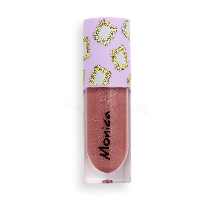 Makeup Revolution London X Friends Блясък за устни за жени 4,6 ml Нюанс Monica