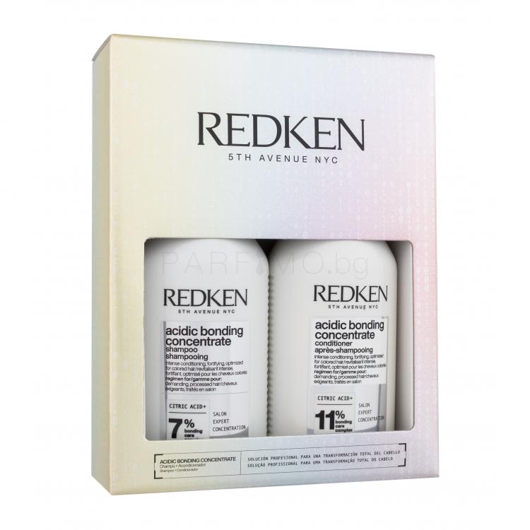 Redken Acidic Bonding Concentrate Подаръчен комплект шампоан Acidic Bonding Concentrate 300 ml + балсам Acidic Bonding Concentrate 300 ml