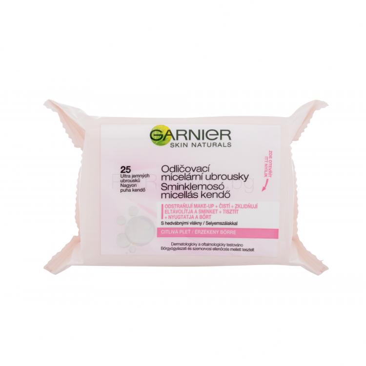 Garnier Essentials Cleansing Wipes Sensitive Skin Почистващи кърпички за жени 25 бр