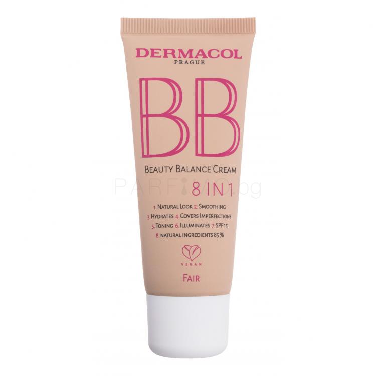 Dermacol BB Beauty Balance Cream 8 IN 1 SPF15 BB крем за жени 30 ml Нюанс 1 Fair