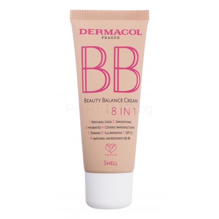 Dermacol BB Beauty Balance Cream 8 IN 1 SPF 15 BB крем за жени 30 ml Нюанс 3 Shell