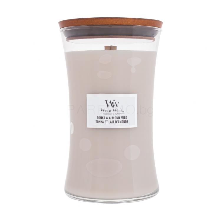 WoodWick Tonka &amp; Almond Milk Ароматна свещ 610 g