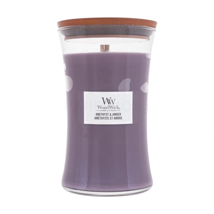 WoodWick Amethyst &amp; Amber Ароматна свещ 610 g