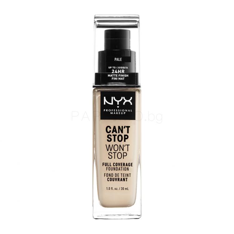 NYX Professional Makeup Can&#039;t Stop Won&#039;t Stop Фон дьо тен за жени 30 ml Нюанс 01 Pale